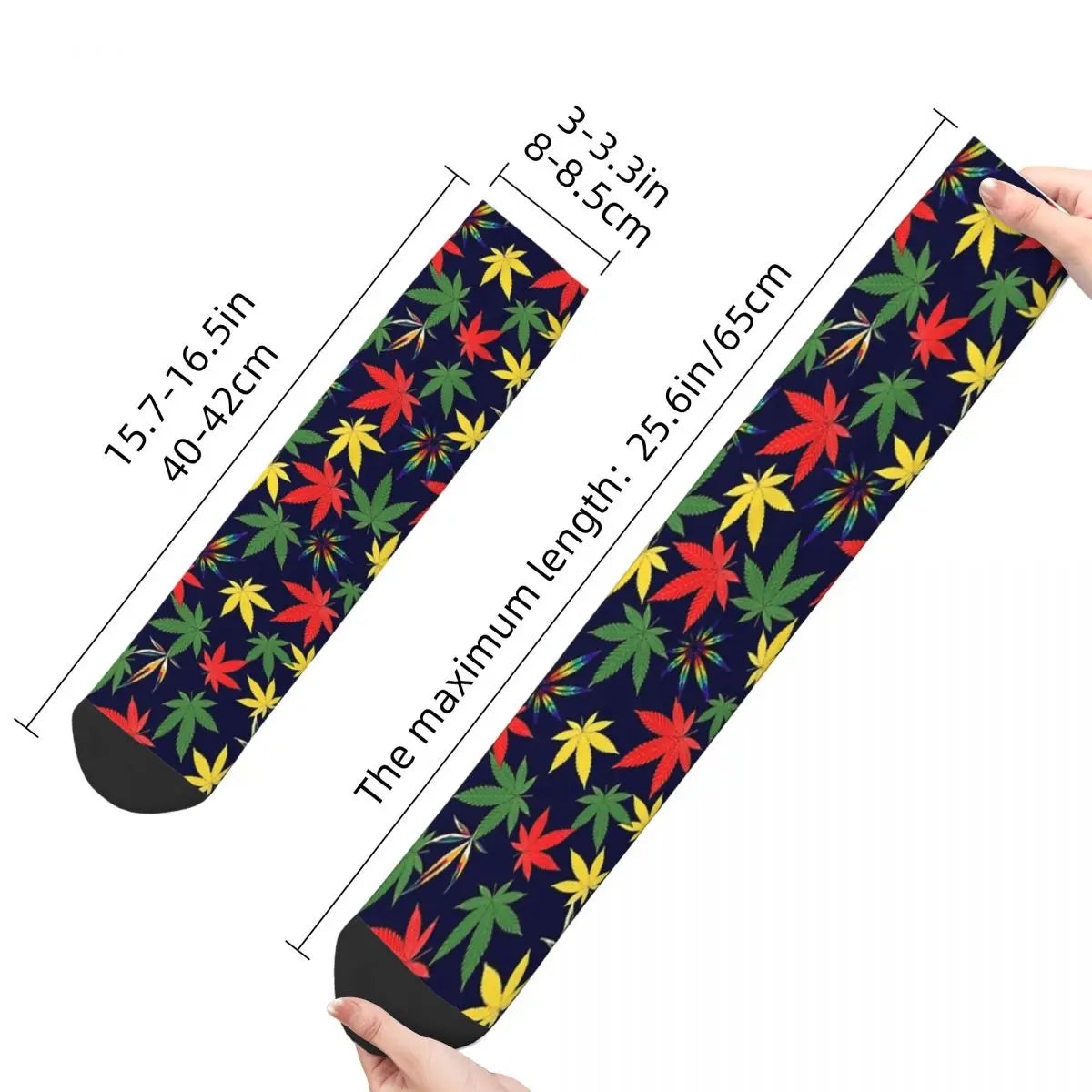 Happy 420 Day Cannabis Leaf Unisex Winter Socks – Street Style Crazy Socks - Premium Socks from Lizard Vigilante - Just $18.99! Shop now at Lizard Vigilante