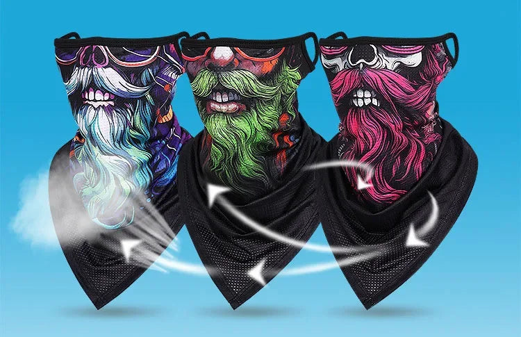 Beard Skull Face Balaclava - Versatile Protective Mask for Men and Women - Premium face mask from Lizard Vigilante - Just $17.99! Shop now at Lizard Vigilante