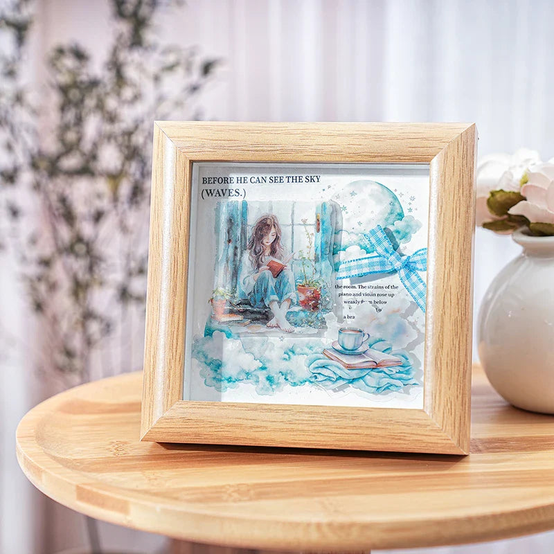 1roll Tape Weekend Window Sill Series Leisure Character Window PET Tape Decoration Notebook Photo Frame Stationery DIY Stickers