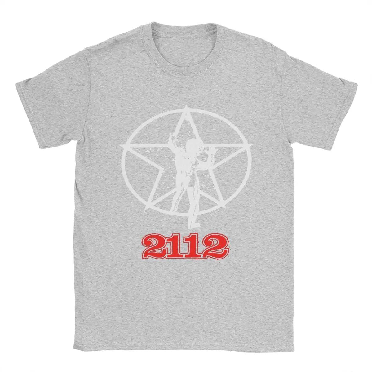 RUSH 2112 Men's Progressive Metal Rock Band T Shirt 100% Cotton Clothing Cool Short Sleeve Crew Neck Tees Summer Priests of Syrinx T-Shirts - Premium T-Shirt from Lizard Vigilante - Just $22.99! Shop now at Lizard Vigilante