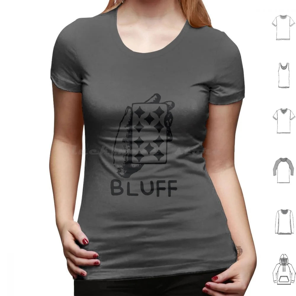 It's A Bluff T-Shirt – Big Size 100% Cotton Gambling Sketch Print Hoax Tee - Premium T-shirt from Lizard Vigilante - Just $28.88! Shop now at Lizard Vigilante