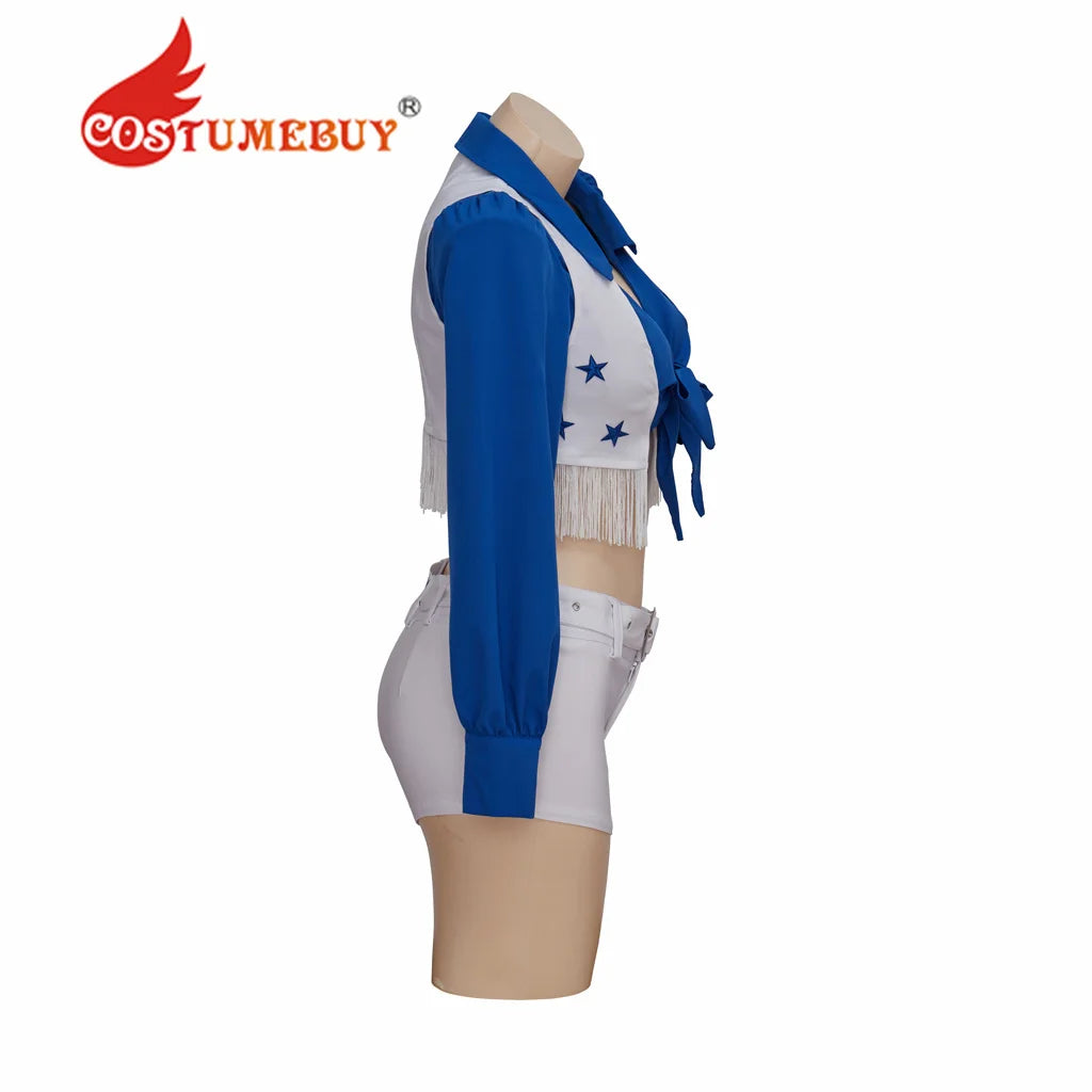 Women's Blue Star Cheerleader Costume For Role-Playing Cowgirls Plus Sizes - Premium Cosplay Costumes from Lizard Vigilante - Just $52.88! Shop now at Lizard Vigilante