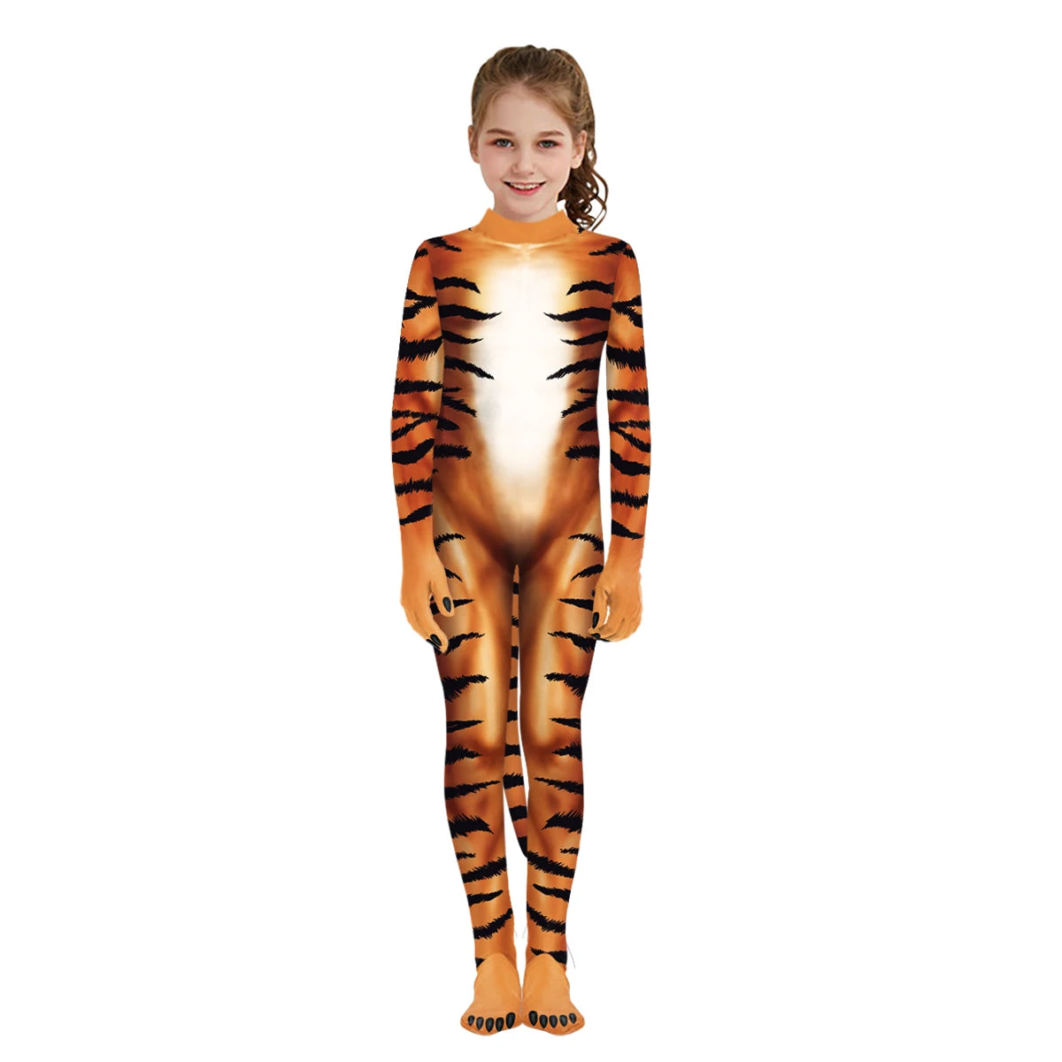 Parent-Child Tiger 3D Print Bodysuit - Unisex Halloween Cosplay Costume for Epic Family Adventures! - Premium Cosplay Costumes from Lizard Vigilante - Just $35.88! Shop now at Lizard Vigilante