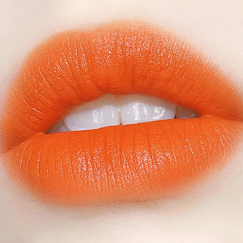 Orange Lipstick Waterproof Long Lasting Matte Lipsticks Resistant Lip Stick Velvet Lip Tint Women Cosmetic Sexy Lip Glaze Makeup