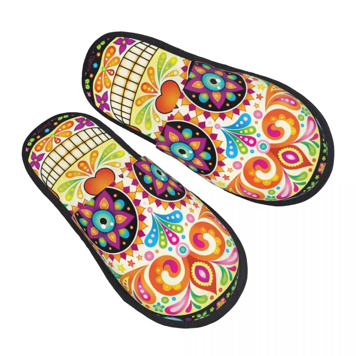 Rockabilly Skull Retro Classic Rock and Roll Slippers - Premium slippers from Lizard Vigilante - Just $23.88! Shop now at Lizard Vigilante