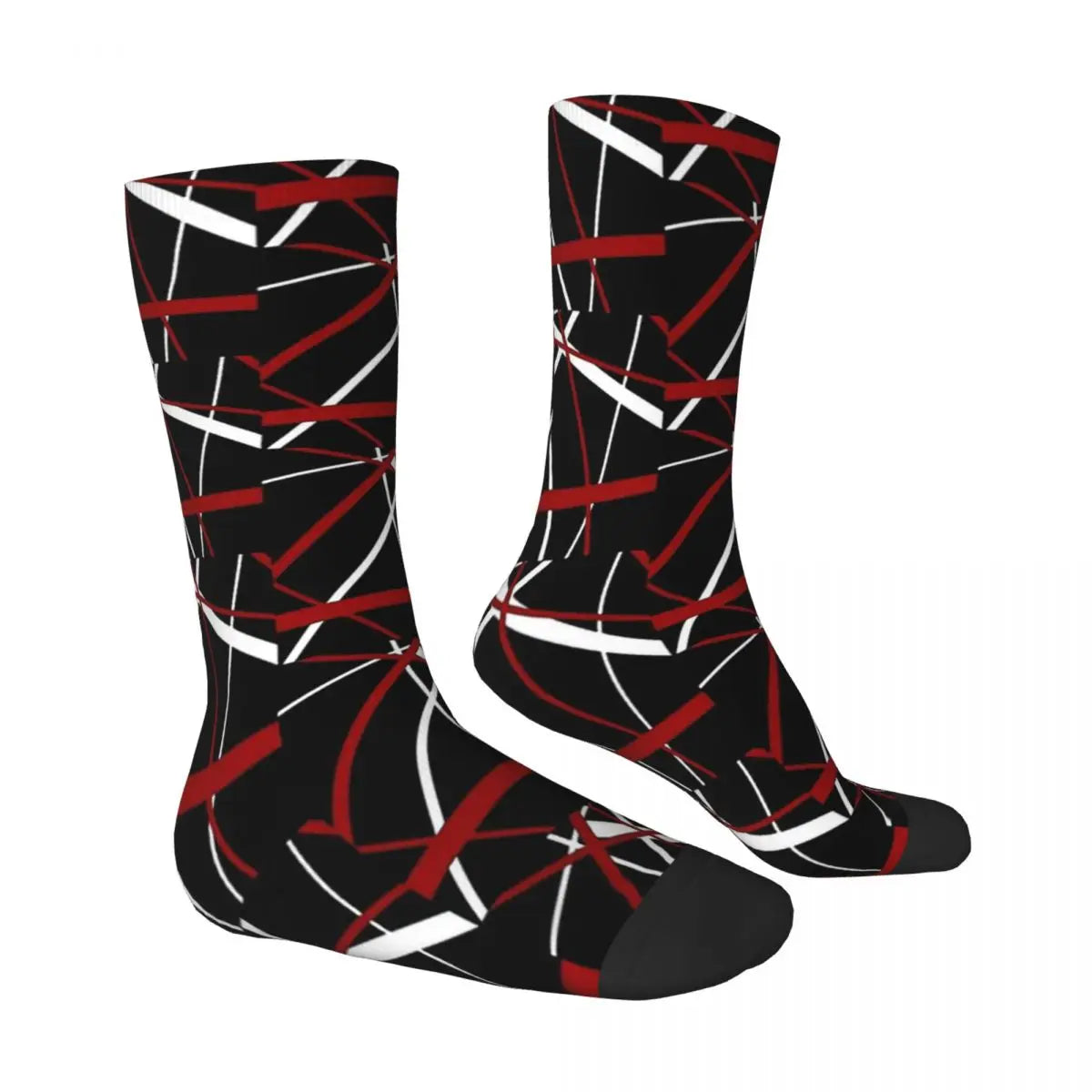 Van Halen Black Stripes Novelty Socks: A Must-Have for Rock Fans - Premium socks from Lizard Vigilante - Just $17.88! Shop now at Lizard Vigilante