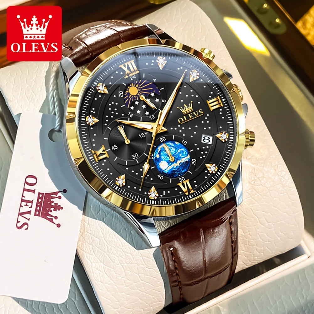 OLEVS 9807 Men's Luxury Watch - A Celestial Timepiece - Premium watches from Lizard Vigilante - Just $55.99! Shop now at Lizard Vigilante