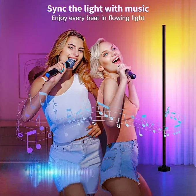 Smart RGB Floor Lamp with Music Sync  Modern Mood Lighting LED Stand Lights for Bedroom Game Room Living Room Decor - Premium  from Lizard Vigilante - Just $56.99! Shop now at Lizard Vigilante