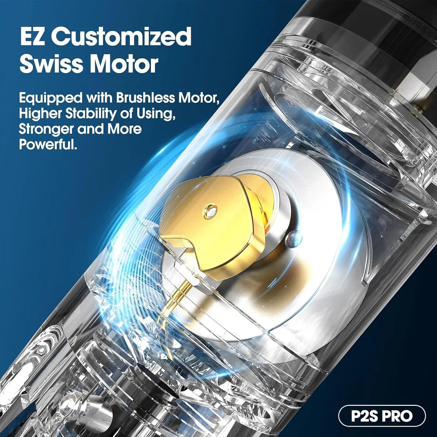 EZ Portex 2S Warpaint Kit — Wireless Tattoo Pen With OLED Power Pack & 50 EZ Cartridges (Brushless Swiss Fury)