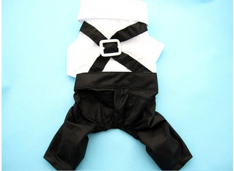 Dog Tuxedo Dog Suit Puppy Pet Tuxedo Wedding Party Costume Dog Prince Bow Tie Shirt Formal Dog Weeding Attire Dogs Cats Clothes - Premium  from Lizard Vigilante - Just $6.99! Shop now at Lizard Vigilante