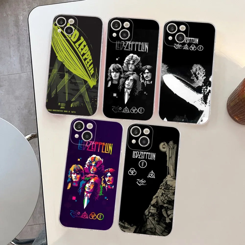 Led Zeppelin-Inspired Soft TPU Phone Case – Transparent Lightweight Protective Cover for iPhone 15, 14, 13, 12, 11, Pro, Mini & More - Premium cell phone case from Lizard Vigilante - Just $22.88! Shop now at Lizard Vigilante