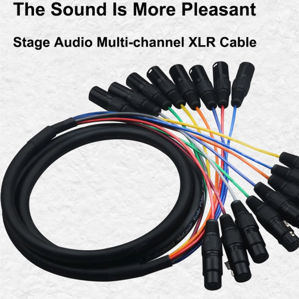 XLR Cable XSSH M/F 8 Channel Professional Multi-Media Snake Cable 8 Pairs Male to Female 3 Pin XLR Balanced Audio Extension Cord - Premium  from Lizard Vigilante - Just $72.99! Shop now at Lizard Vigilante