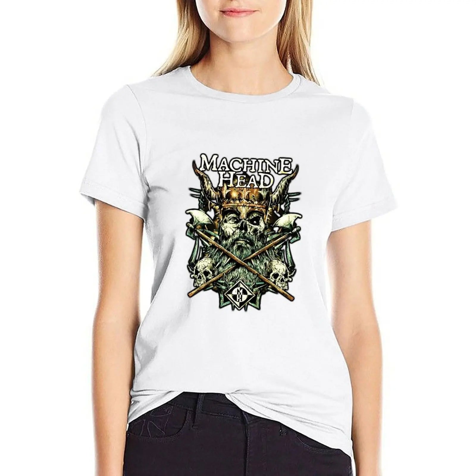 Women's Machine Head T-Shirt Group Music Gorgeous Heavy Metal Tour Clothes Shirts Cute Graphic Tees - Premium t-shirt from Lizard Vigilante - Just $30.69! Shop now at Lizard Vigilante