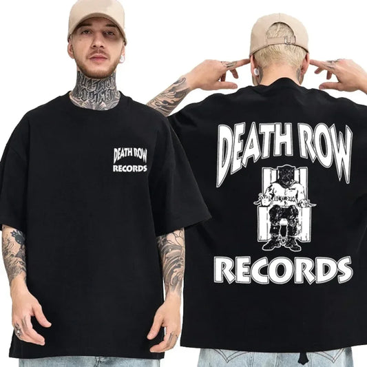 Death Row Records Vintage Tee – Dr. Dre x Tupac Hip-Hop Streetwear O-Neck Classic T-Shirt for Men & Unisex Fans - Premium tee from Lizard Vigilante - Just $24.88! Shop now at Lizard Vigilante