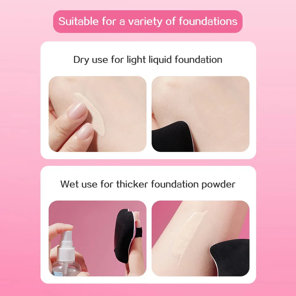 ROCK SWEET Cotton Candy Heart-shaped Pink Soft Makeup Soft Wet And Dry Dual-use Liquid Foundation Powder Puff