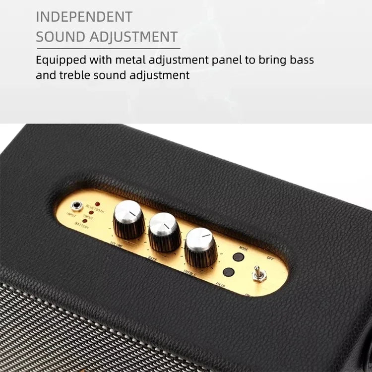 🔊 KEEGAR BloodRiff Retro Bluetooth Speaker — 200W Wooden Portable Sound Beast with Hi-Res Stereo for Rockers, Rebels & Road Dogs