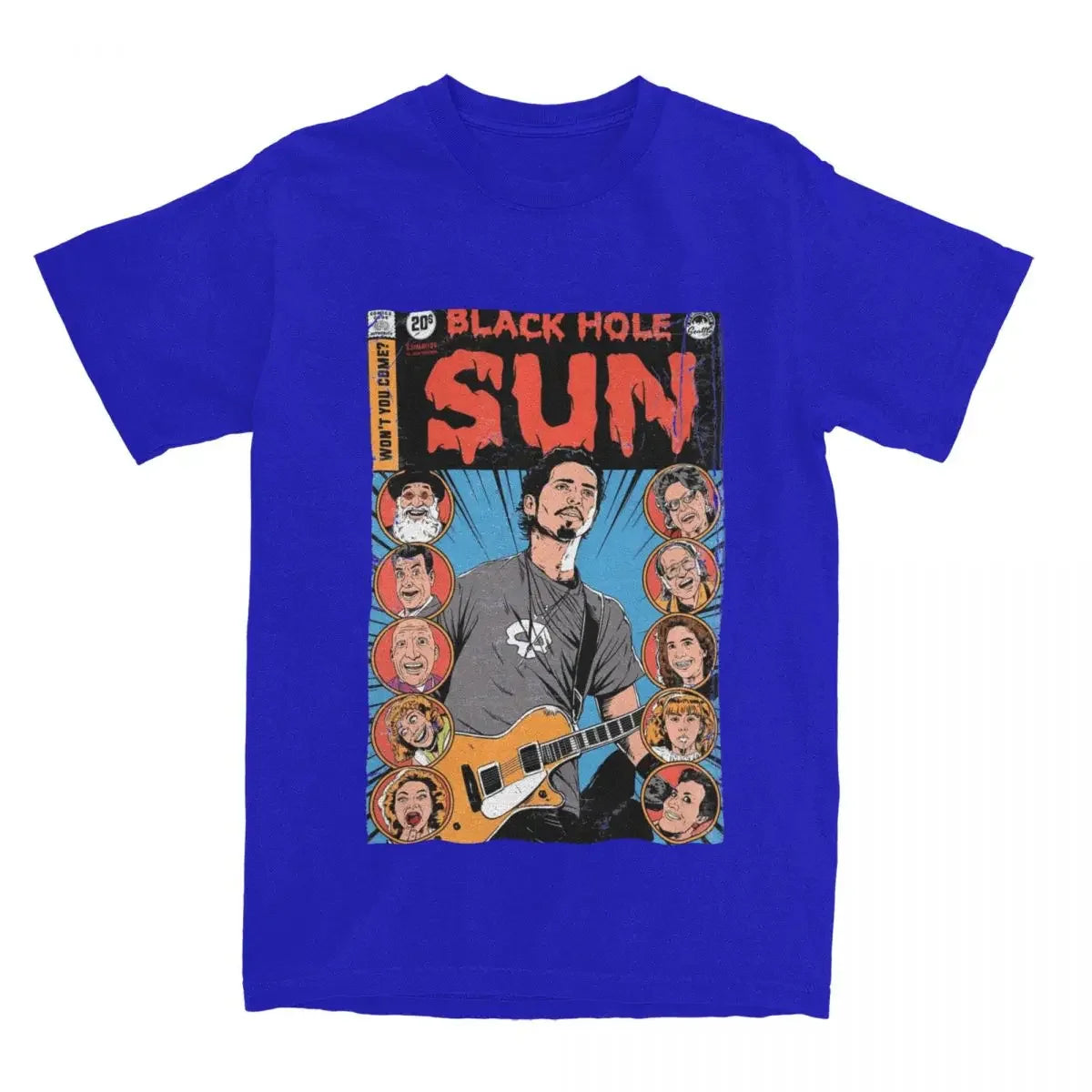 Men T-Shirt Soundgarden Black Hole Sun Funny Cotton Tees Short Sleeve Metal Rock Band T Shirts Crew Neck Tops Big Size - Premium T-Shirt from Lizard Vigilante - Just $23.99! Shop now at Lizard Vigilante