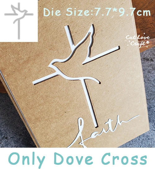 Catlove Dove Cross Easter Metal Cutting Dies Scrapbooking Mold Stencil Die Cuts Card Making DIY Craft Embossing New Die For 2023