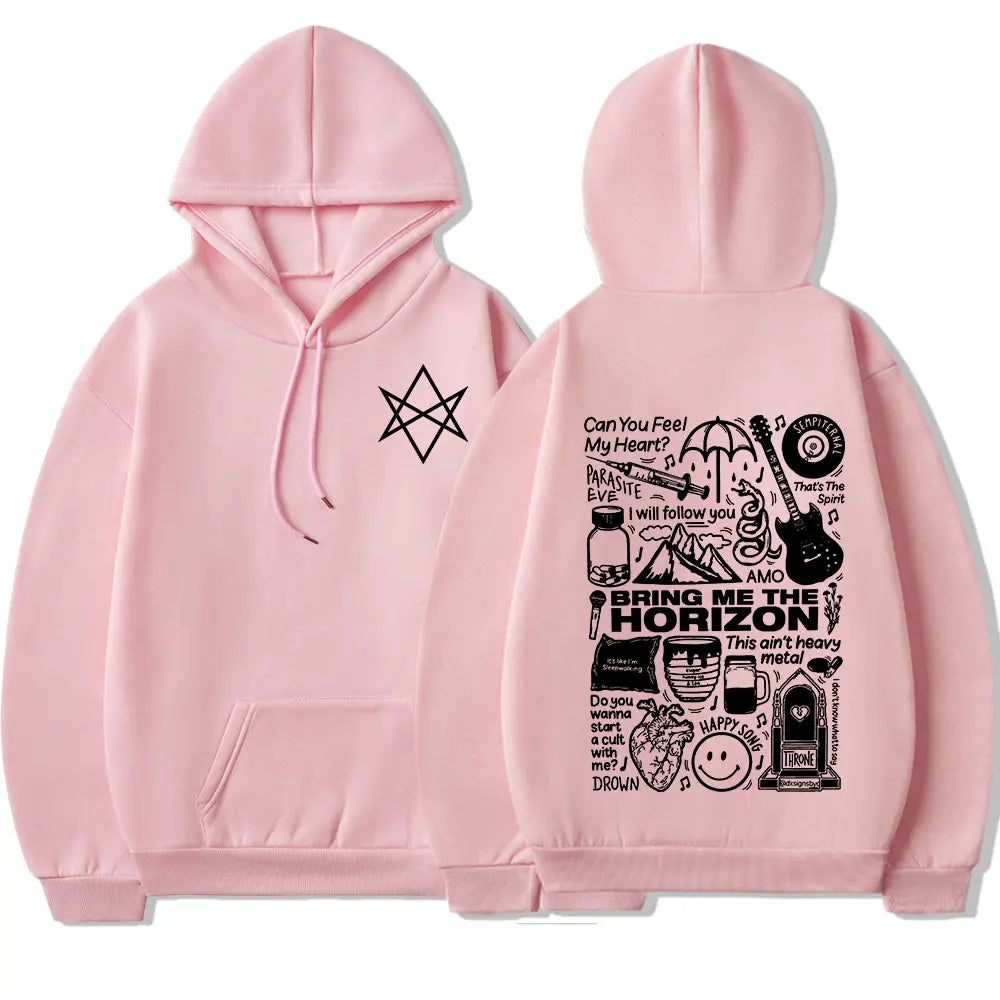 Bring Me The Horizon BMTH Heavy Metal Rock Hoodies – Vintage Streetwear Sweatshirts for Men and Women - Premium hoodies from Lizard Vigilante - Just $42.88! Shop now at Lizard Vigilante