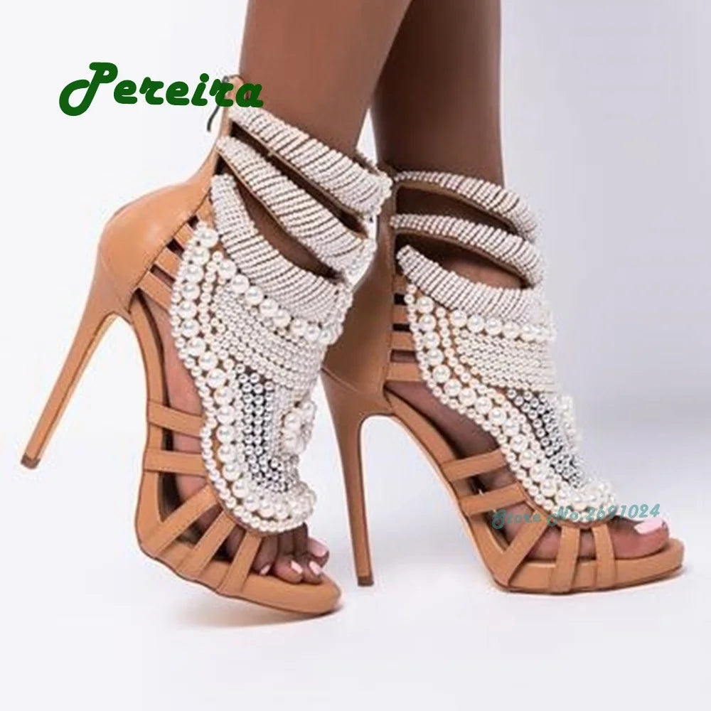 Pereira Black Bejeweled Heeled Sandals: Elevate Your Summer Style - Premium Shoes from Lizard Vigilante - Just $237.99! Shop now at Lizard Vigilante