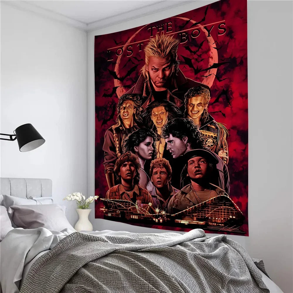 Lost Boys 1987 Movie Hippie Wall Hanging Tapestries Art Science Fiction Room Home Decor Kawaii Room Decor - Premium  from Lizard Vigilante - Just $11.99! Shop now at Lizard Vigilante