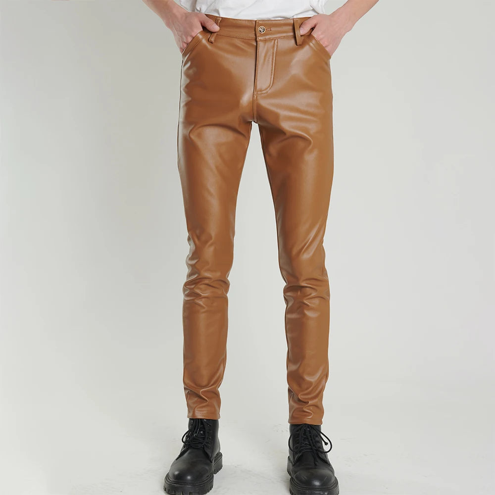 “NO RULES, JUST LEATHER” – Punk Fit Men’s PU Leather Pants for Stage, Streets & Sinister Style - Premium pants from dsers - Just $65.99! Shop now at Lizard Vigilante
