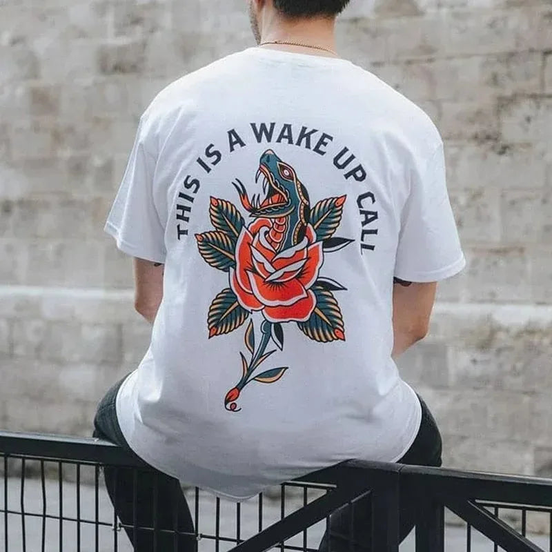 Gothic Punk Style Skull Graphic Men Tshirts Street Rock Hip-Hop Streetwear Grunge Heavy Metal Rock Top Oversized Tee Ropa Hombre - Premium  from Lizard Vigilante - Just $23.99! Shop now at Lizard Vigilante