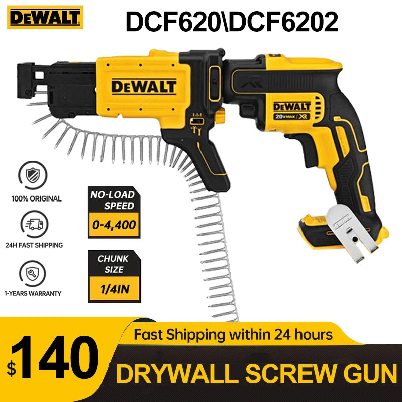 DEWALT DCF620/6202 Brushless Drywall Screw Gun & Collated Magazine Attachment – 20V MAX* XR® Cordless Precision for High-Speed Drywall Mastery - Premium screw gun from Lizard Vigilante - Just $301.08! Shop now at Lizard Vigilante