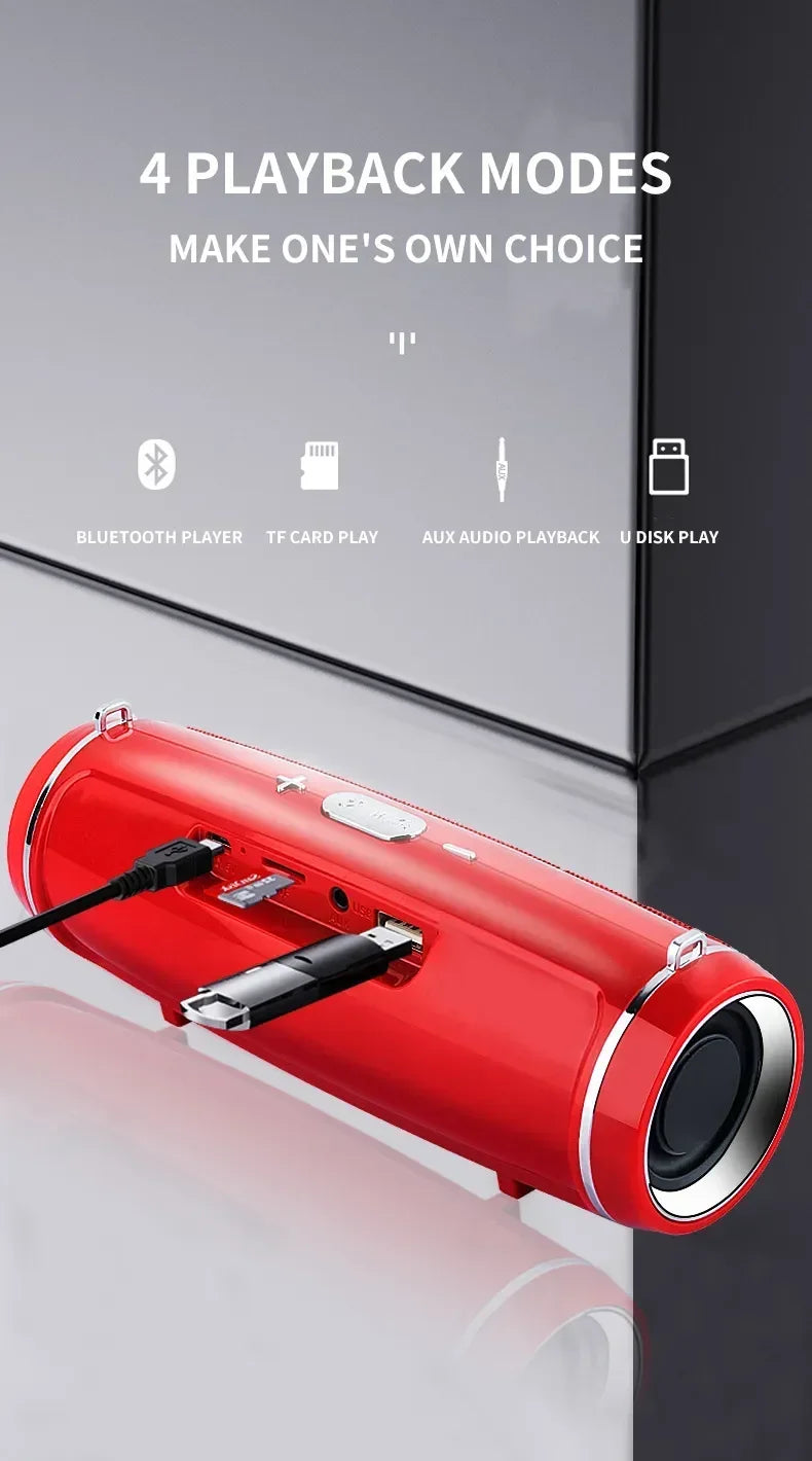 Portable Wireless Bluetooth Speaker 200W High Power Subwoofer Outdoor Waterproof Soundbox with FM Radio USB TF card Boom Box