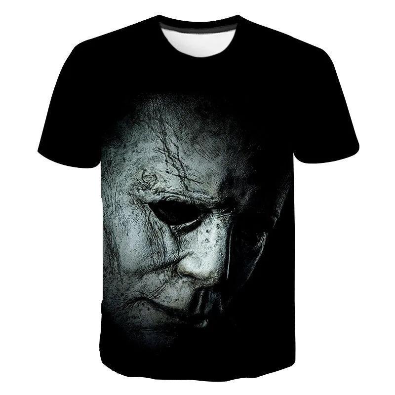 Halloween Horror Movie T-Shirt Michael Myers Scary Film 3D Print Men Woman Cool Streetwear Harajuku T Shirt Kids Tees Tops Clothing - Premium T-Shirt from Lizard Vigilante - Just $22.99! Shop now at Lizard Vigilante