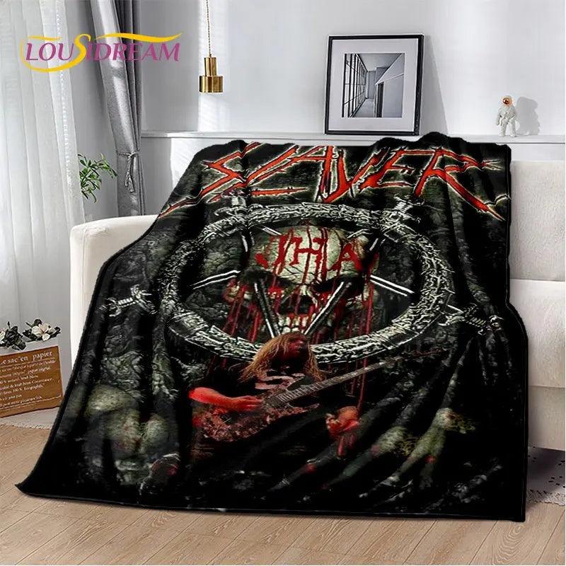 Slayer Heavy Metal Band Soft Plush Blanket,Flannel Blanket Throw Blanket for Living Room Bedroom Bed Sofa Picnic Cover Warm Kids - Lizard Vigilante