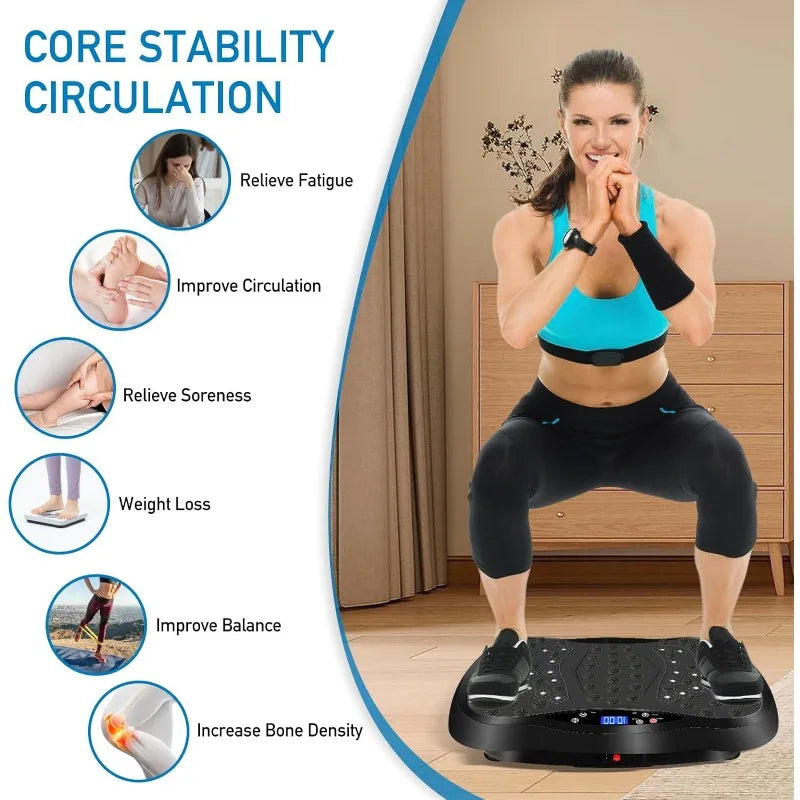 Vibration Plate Exercise Machine with Remote Control, Vibration Platform for Weight Loss, Whole Body Workout Machine, - Premium  from Lizard Vigilante - Just $161.99! Shop now at Lizard Vigilante