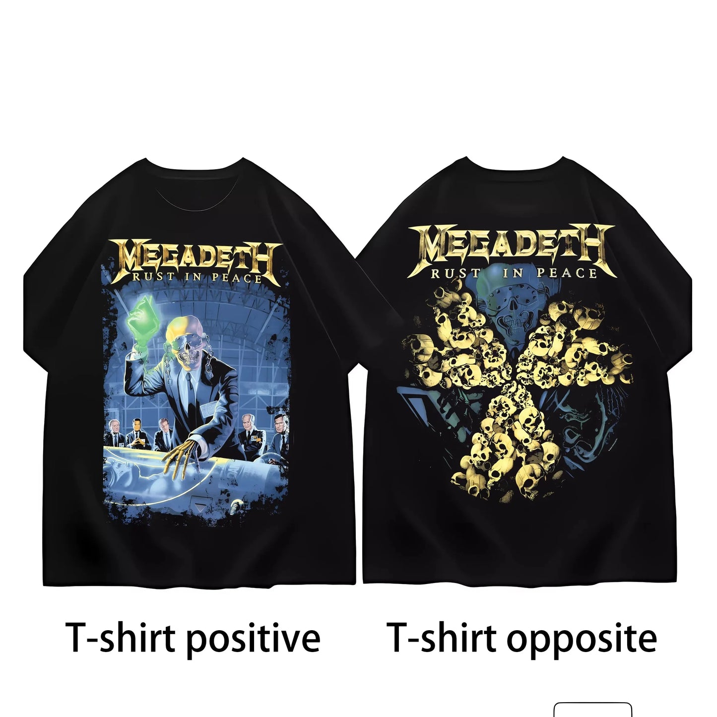 Megadeth Vintage Heavy Metal T-Shirt for Men – Classic Cotton Band Shirt, Round Collar, Short Sleeve, Perfect Gift for Fans - Premium T-shirt from Lizard Vigilante - Just $23.88! Shop now at Lizard Vigilante