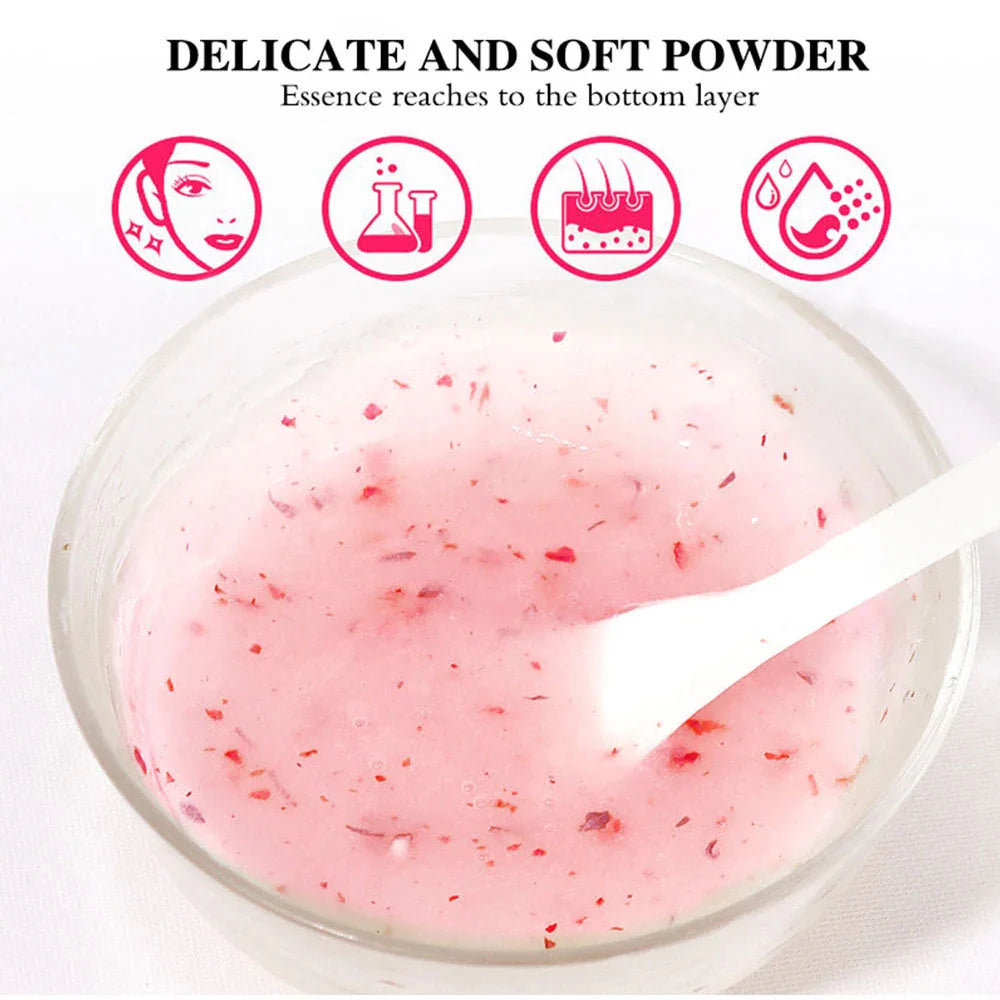 350g Jelly Mask Powder Rose Lavender Crystal Mask Collagen Face Mask Skin Moisturizing Powder Mask Facial Mask DIY Skin Care