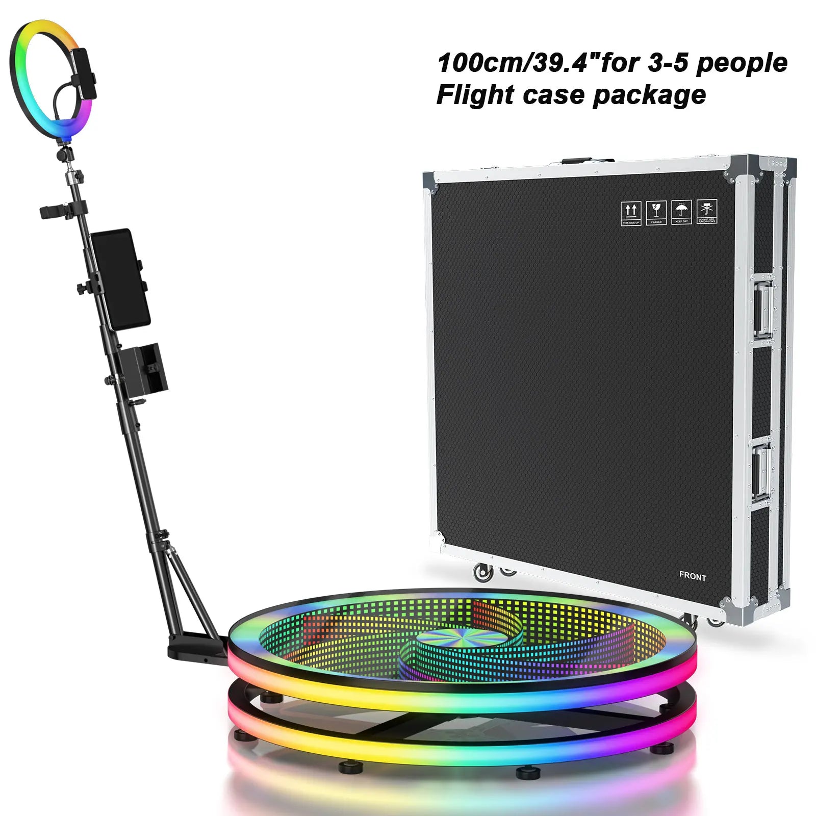 Lizard Vigilante: 360° Chaos Cam Rig – RGB Jet-Spin Ring Light Booth (Party Destruction Machine V1) - Premium photobooth from dsers - Just $2438.99! Shop now at Lizard Vigilante