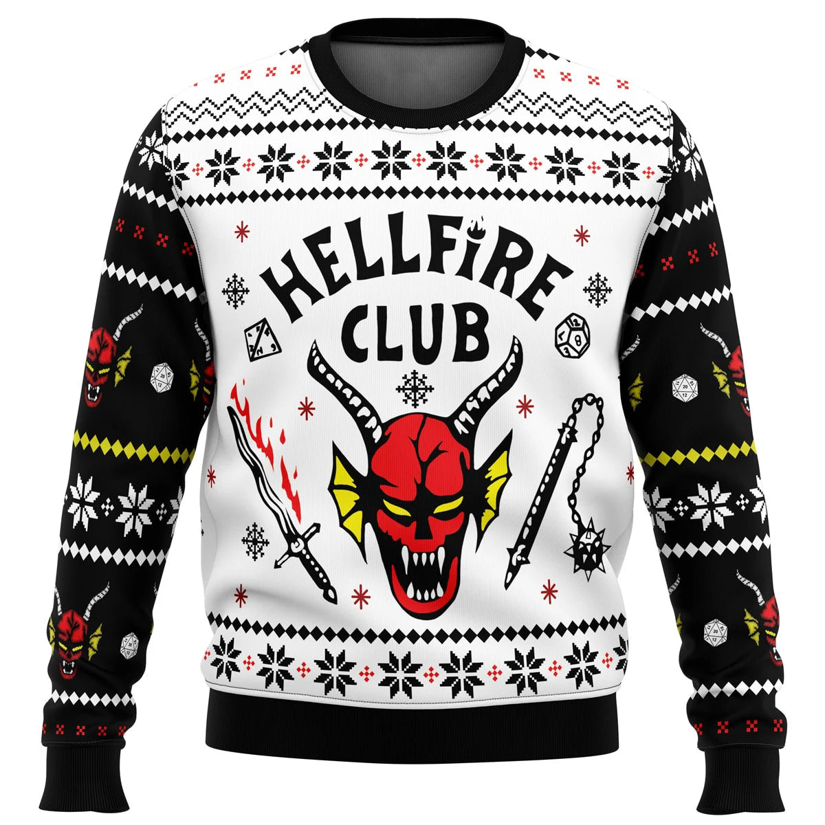 Stranger Things Ugly Christmas Sweater – Santa Claus 3D Pullover Sweatshirt for Men – Cozy Autumn & Winter Gift - Premium sweater from Lizard Vigilante - Just $38.88! Shop now at Lizard Vigilante