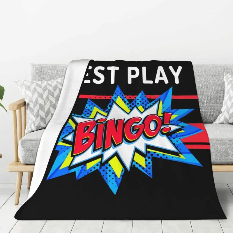 Custom 3D Printed Lucky Game Crazy Bingo Lady Gambling Player Blanket – Comfortable Soft Flannel Winter Throw Blanket for Travel, Bed, and Home - Premium blanket from Lizard Vigilante - Just $15.99! Shop now at Lizard Vigilante