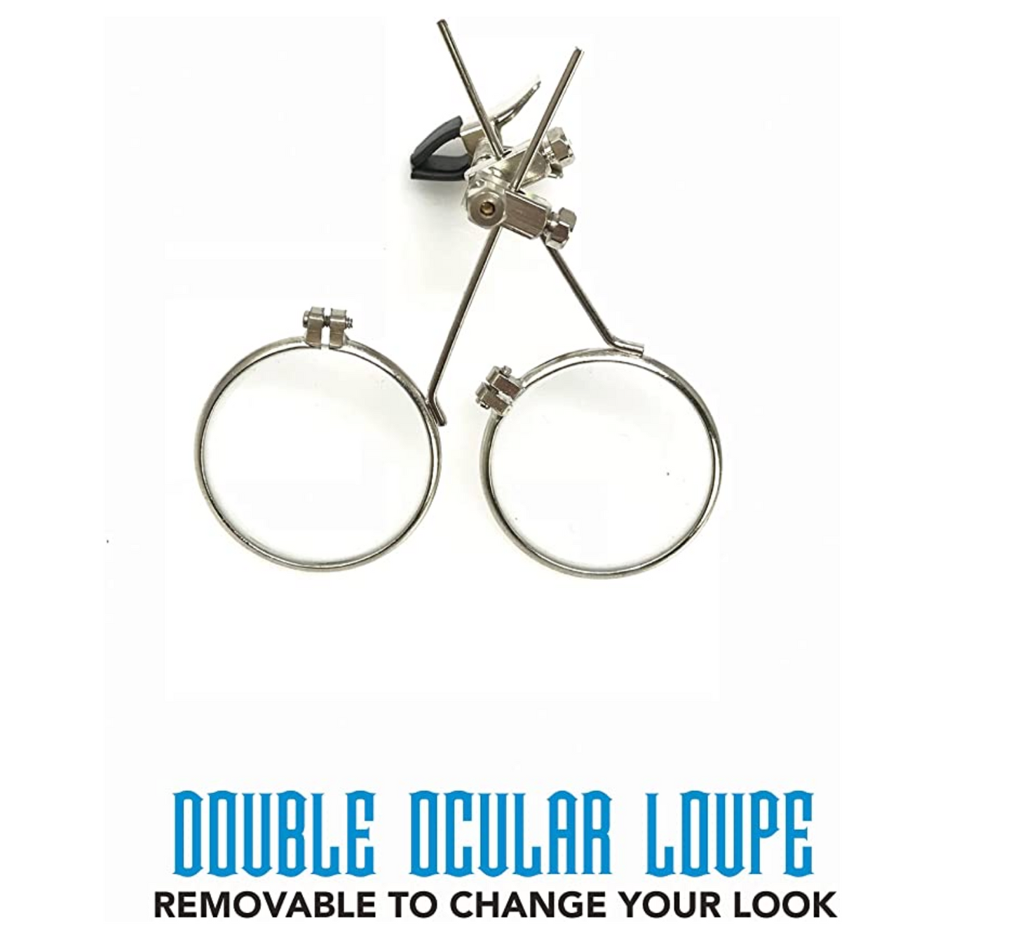 Steampunk Goggles with magnifying loupes UV glow neon blue prism diffraction lenses