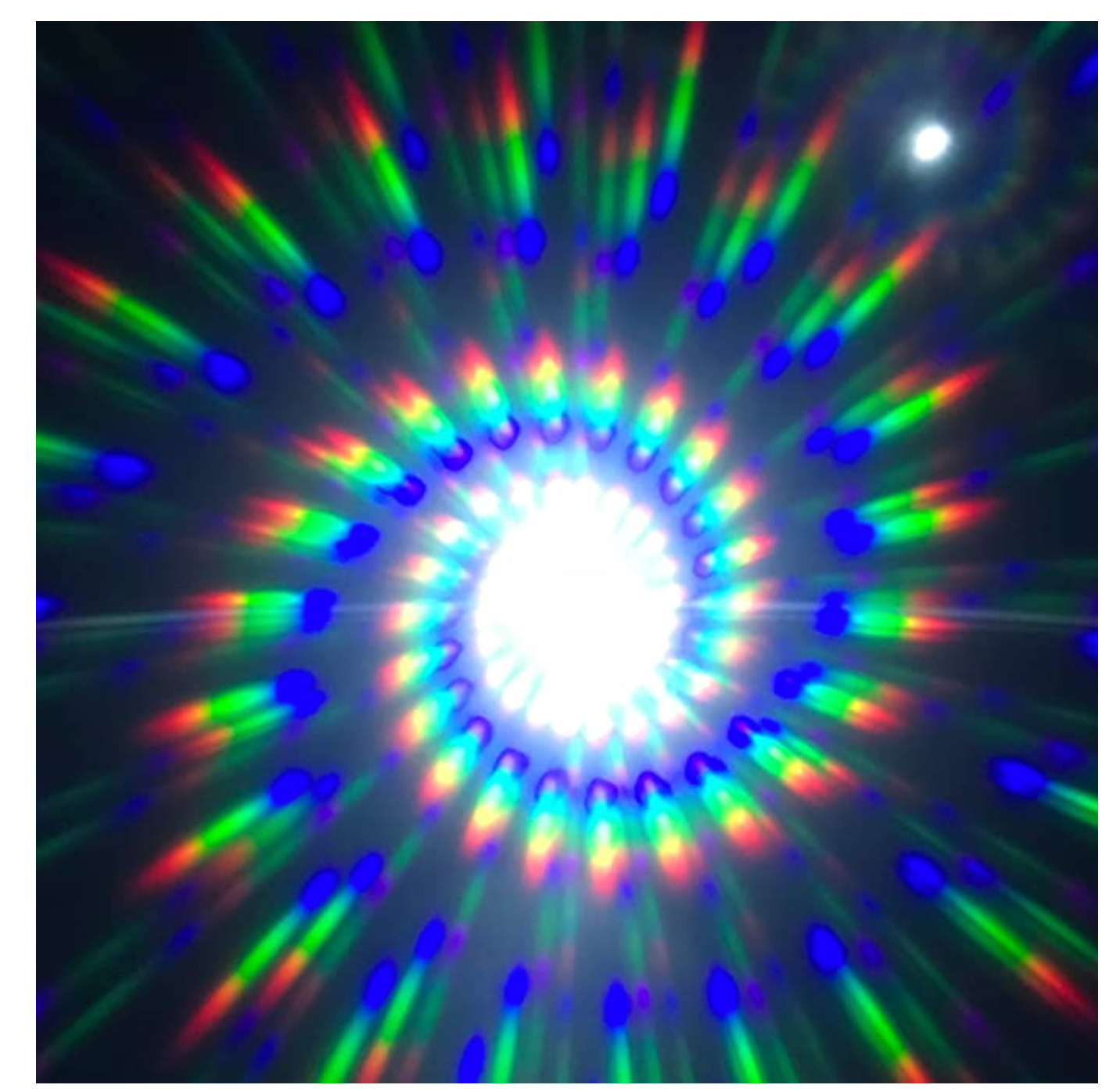 Steampunk Goggles with magnifying loupes UV glow neon blue spiral diffraction lenses