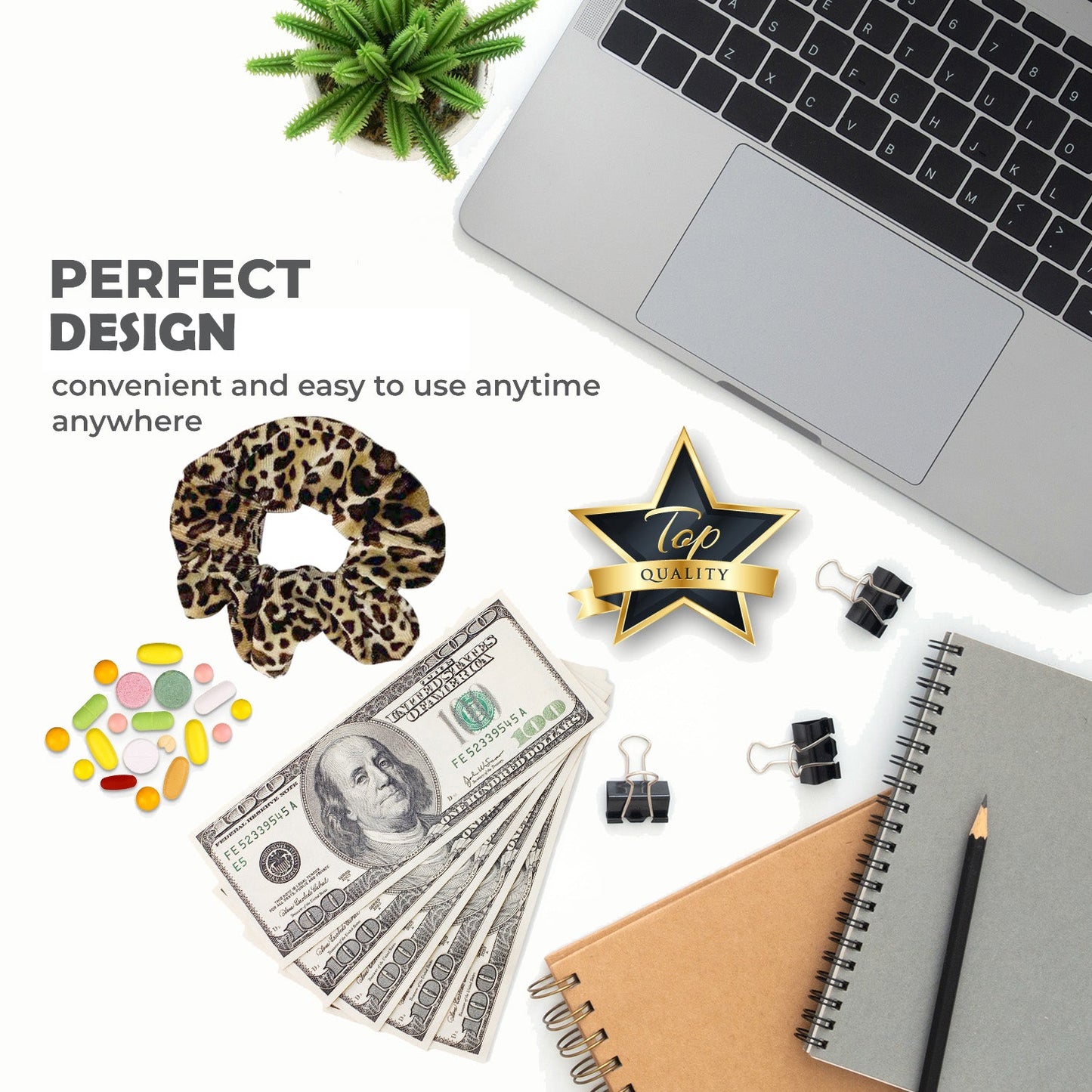 Cute Animal Print Scrunchies Diversion Safes (6 pack) - Advanced Diversion Safe ideas to Stash your valuables