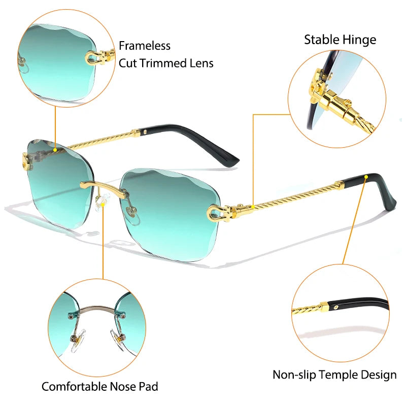 Rimcutter Royale: Caterside Retro Gradient Sunglasses – Blade Lens Street Icon Shades - Premium shades from dsers - Just $15.99! Shop now at Lizard Vigilante