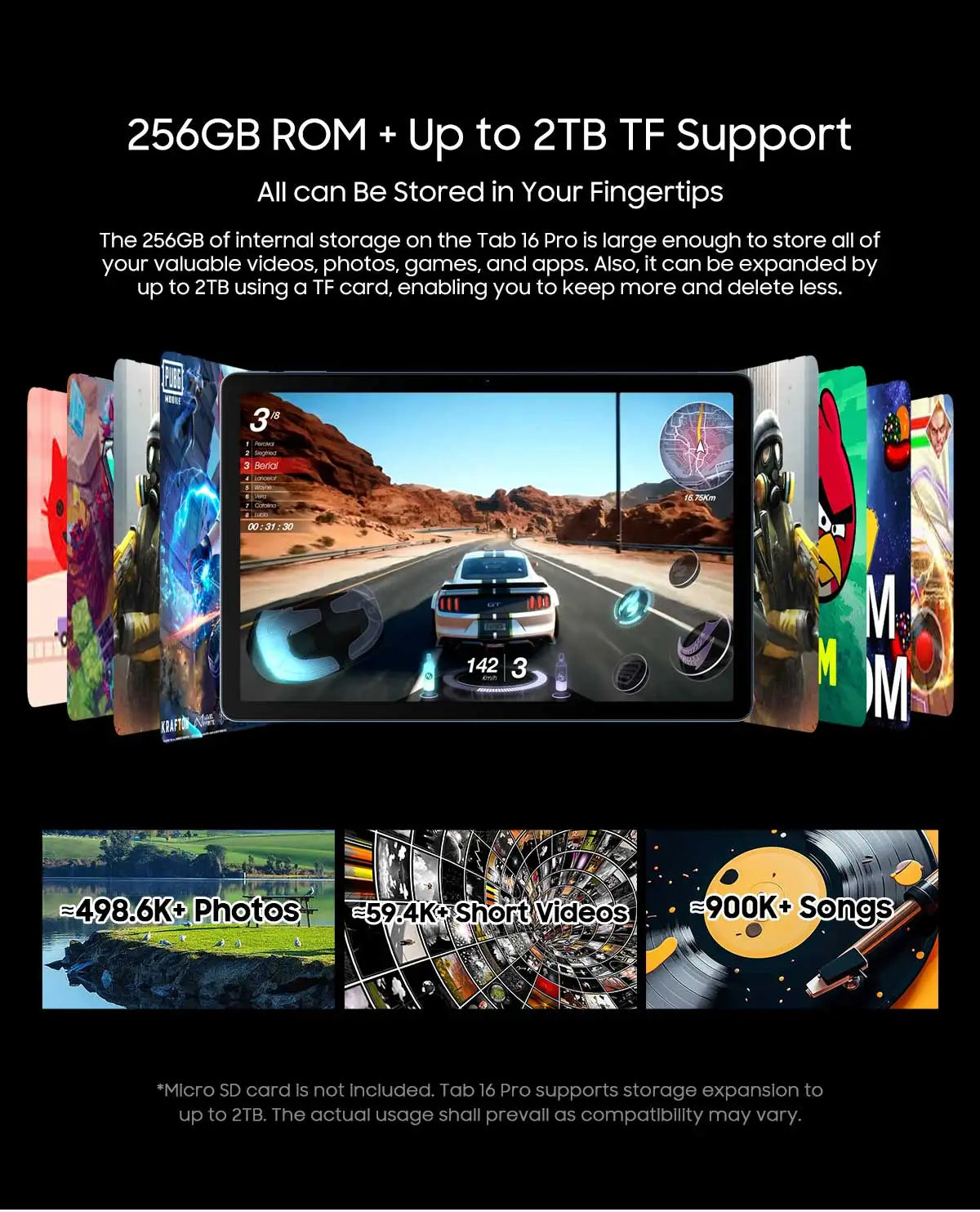 Blackview Tab 16 Pro Tablet PC 11'' FHD+ Display T616 Octa Core 24GB(8+16) RAM 256GB ROM 7700mAh 4G Tablets Android 14