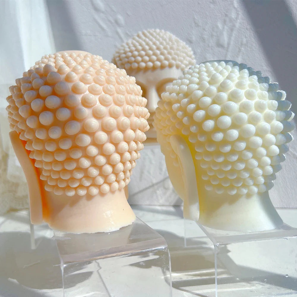 Original Buddha Statue Silicone Molds Buddha Head Candle Mold Sculpture Art Wax Tool Mould Figurine Ornaments Gifts Home Decor