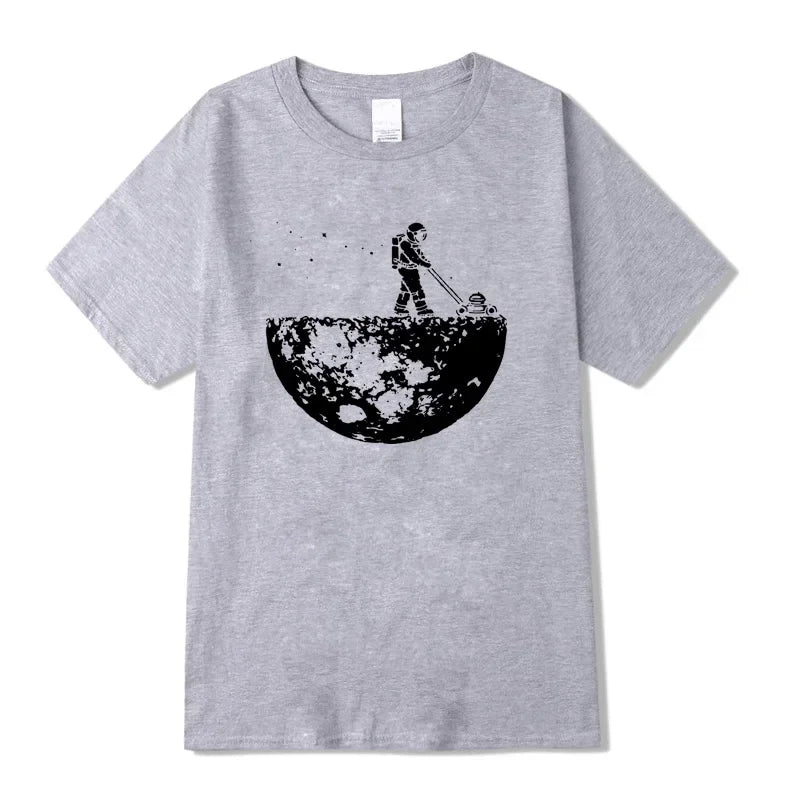 Summer Men T-shirt High Quality 100% Funny Cotton Lunar Cleaner Printing Casual Cool Loose O-neck Male Soft Tshirt Hip Hop Tees - Premium  from Lizard Vigilante - Just $12.99! Shop now at Lizard Vigilante