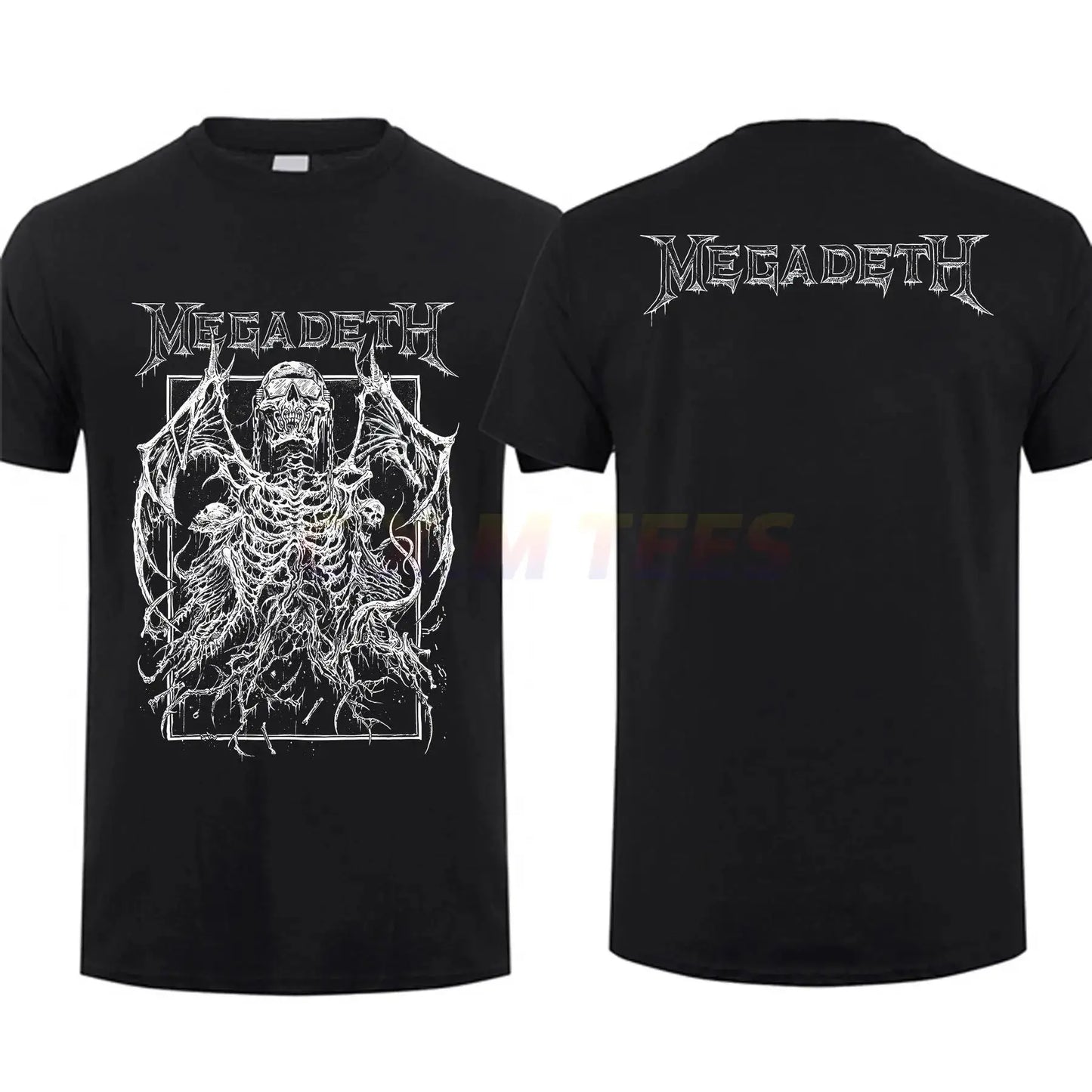 Megadeth Rock Band Graphic Print T-Shirt | Double-Sided Vintage Oversized Cotton Tee | EU Size Fashion - Premium T-Shirt from Lizard Vigilante - Just $24.44! Shop now at Lizard Vigilante