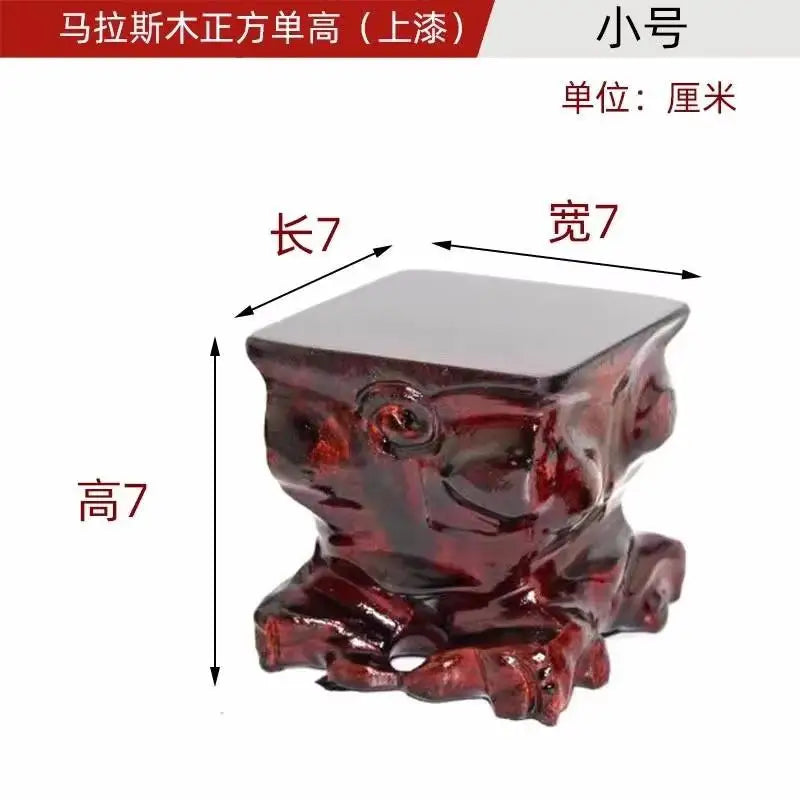 Simple Figurine Statue Display Stand Miniature Solid Wood Bases Coffee Tea Sets Pedestal Vase Flower Pot Bonsai Sorting Table