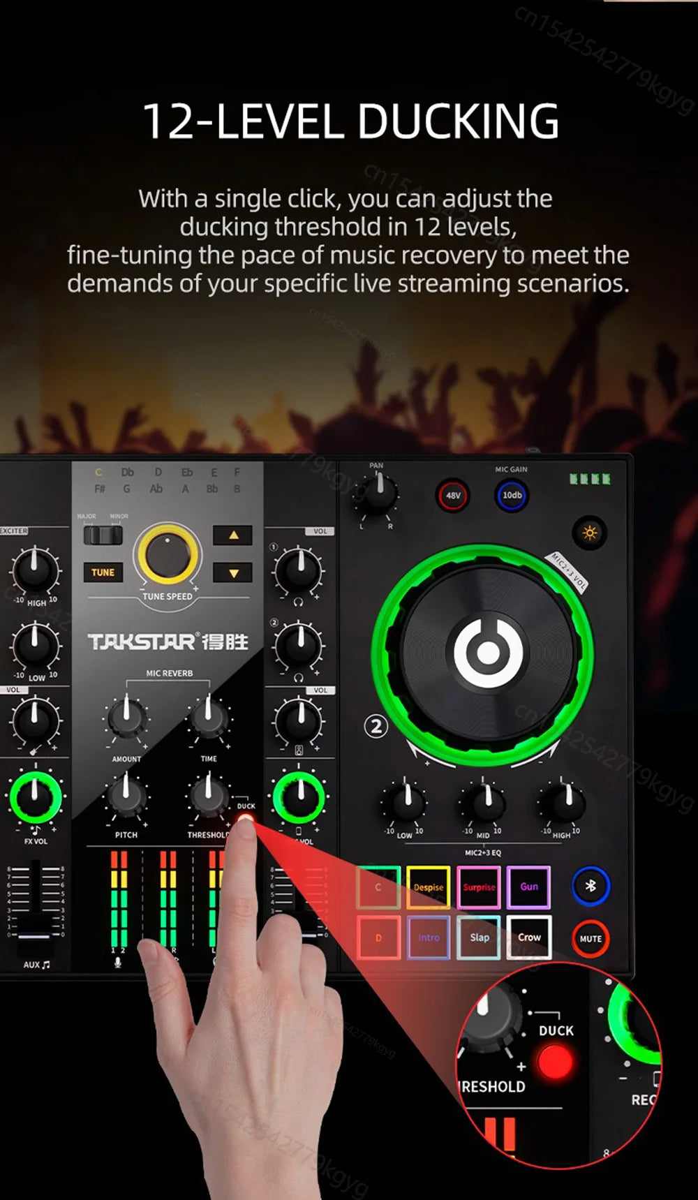 Takstar MX3 RiotMixer — Apocalypse Edition | Pro Webcast Sound Card With 16 FX, Dual XLR, Noise-Killer Engine & Chaos Control Console