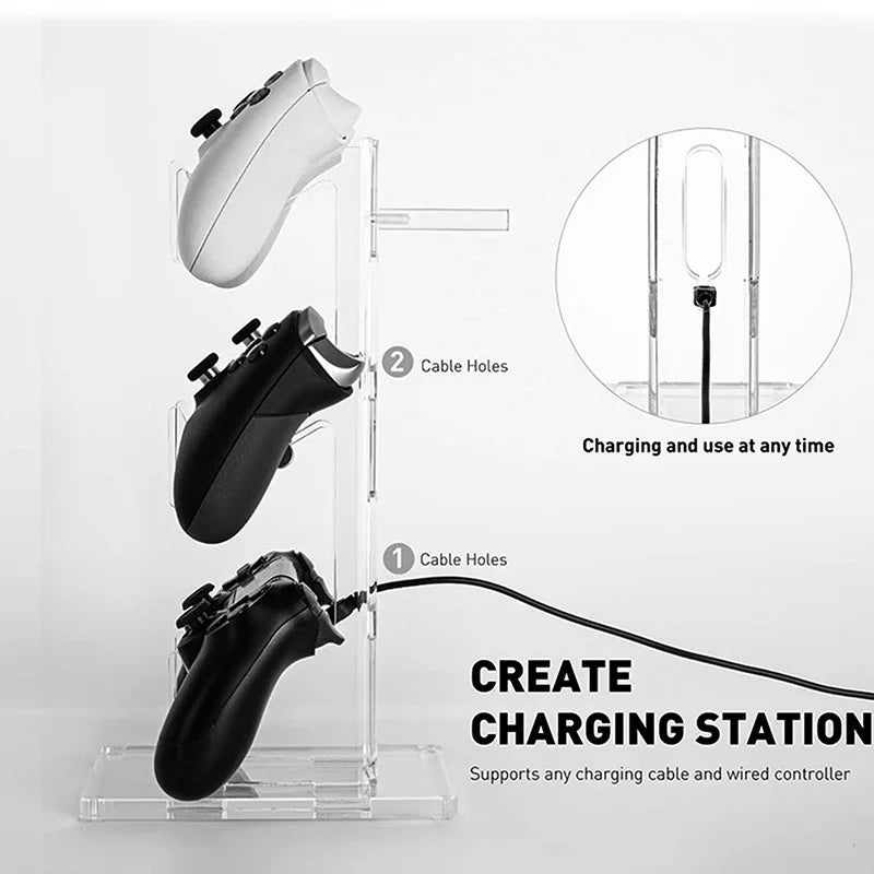 Game Controller Display Stand Earphones Holder for PS5/PS4/Switch Pro/Xbox Joystick Accessories ABS Gaming Stereoscopic Support