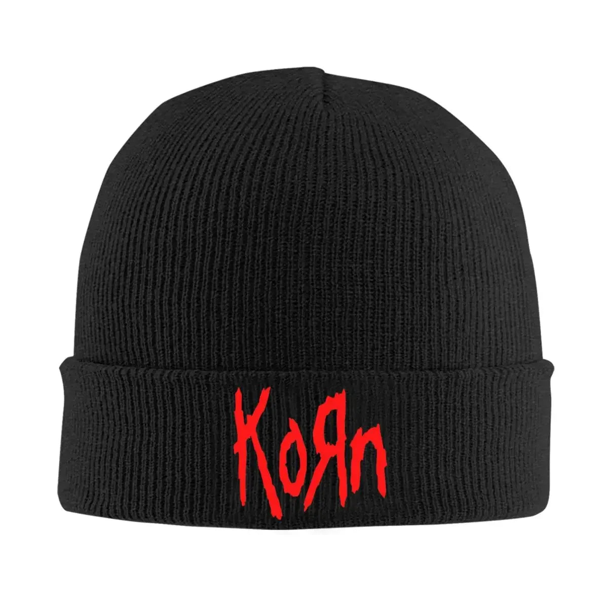 Korn Band Logo Beanie Hat – Unisex Street Hippie Skullies for Winter - Premium beanie from Lizard Vigilante - Just $19.99! Shop now at Lizard Vigilante