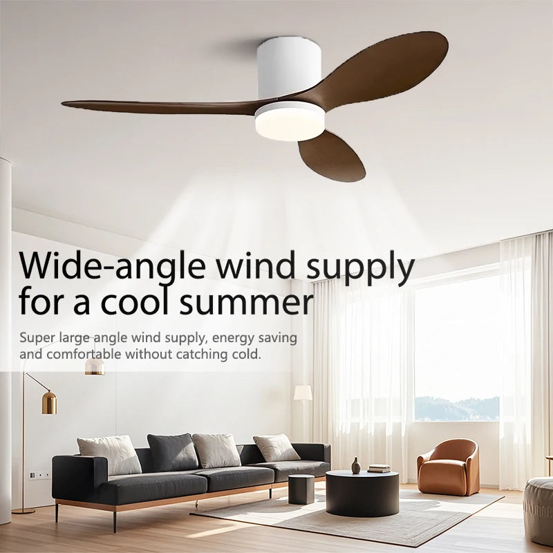 RogueWind HJ-027 Blackout Breeze Engine | 25/42/52-Inch 3-Blade Modern Ceiling Fan Light With APP + Remote + Dimming Rage Mode